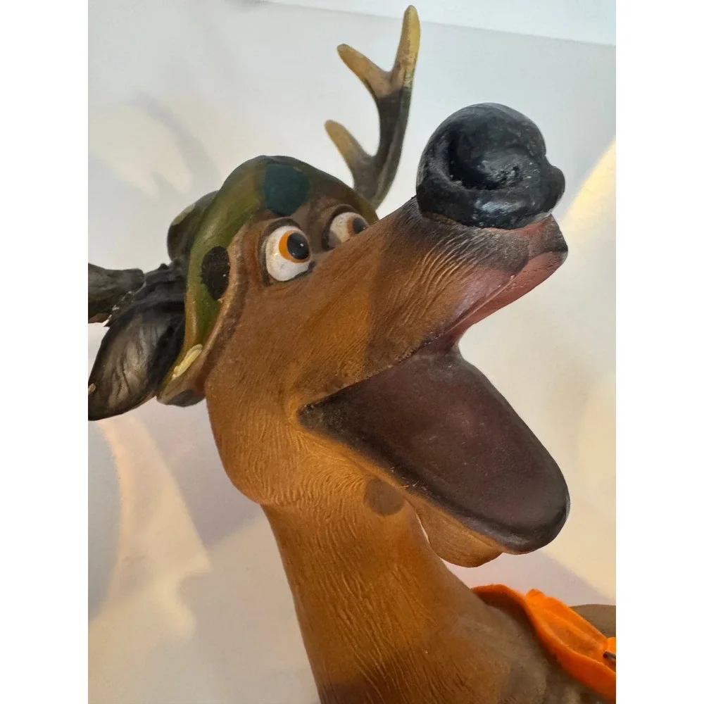 Funny Hunting Deer Wine Bottle Holder Hunter Deer Figurine Bar Decor Cabin Lodge